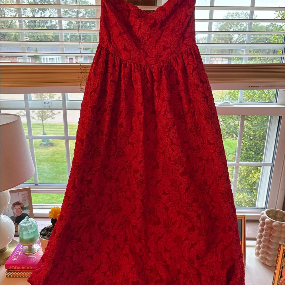 Avara Sugarlips Vibrant Red Ruffled Dress